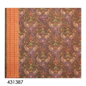 BATIK KATUN 2.5M GURDO BULU COKLAT UNGU BATIK NYONYA INDO