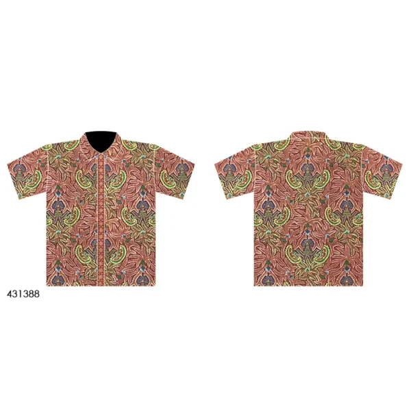 BATIK KATUN 2.5M GURDO BULU COKLAT HIJAU BATIK NYONYA INDO - Image 2
