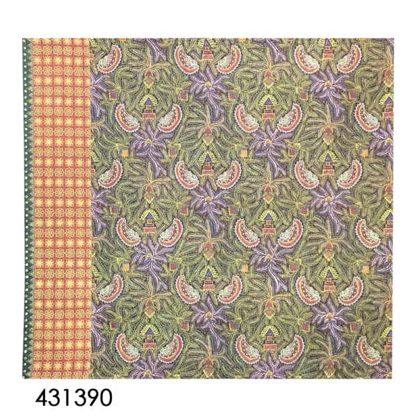 BATIK KATUN 2.5M GURDO BULU HIJAU BATIK NYONYA INDO