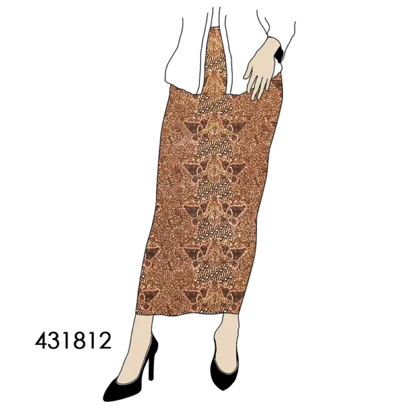 BATIK KATUN 2.5M KUPU KEMBAR SULUR SOGAN BATIK NYONYA INDO - Image 3