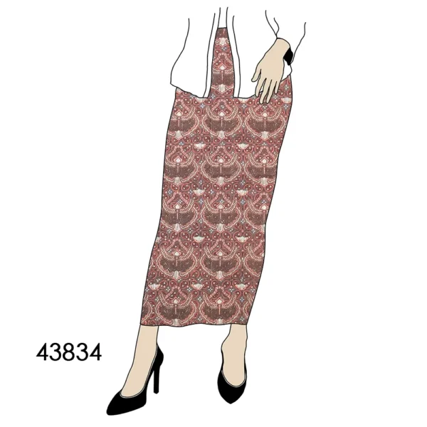 BATIK KATUN 2.5M DIMENSI KAWUNG ABU BATIK NYONYA INDO - Image 3