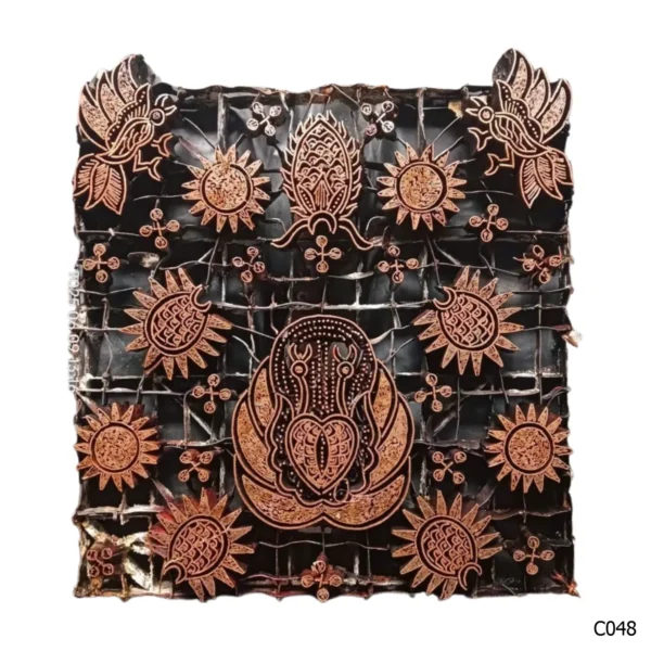 PESANAN PAJANGAN DEKORATIF CAP TEMBAGA ANTIK BATIK NYONYA INDO C041–C050 - Image 9