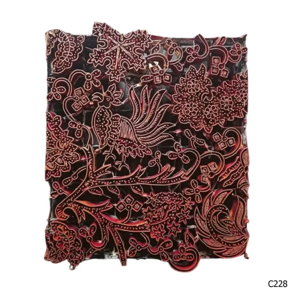 PESANAN PAJANGAN DEKORATIF CAP TEMBAGA ANTIK BATIK NYONYA INDO C221–C230 - Image 9