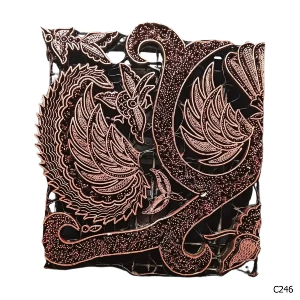 PESANAN PAJANGAN DEKORATIF CAP TEMBAGA ANTIK BATIK NYONYA INDO C241–C250 - Image 7