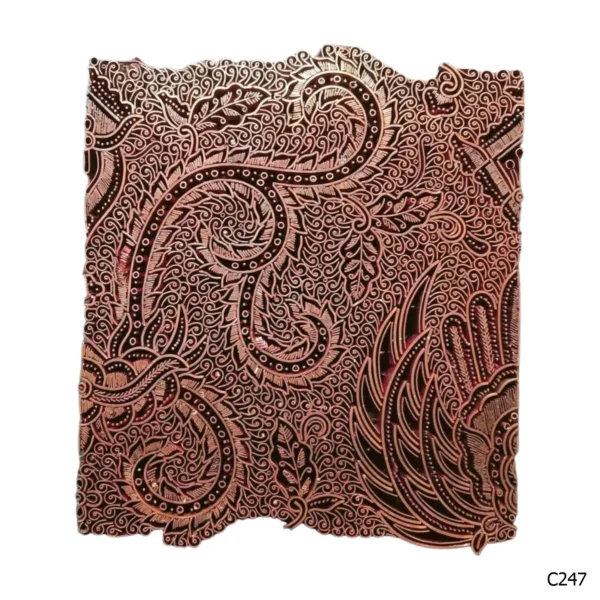 PESANAN PAJANGAN DEKORATIF CAP TEMBAGA ANTIK BATIK NYONYA INDO C241–C250 - Image 8