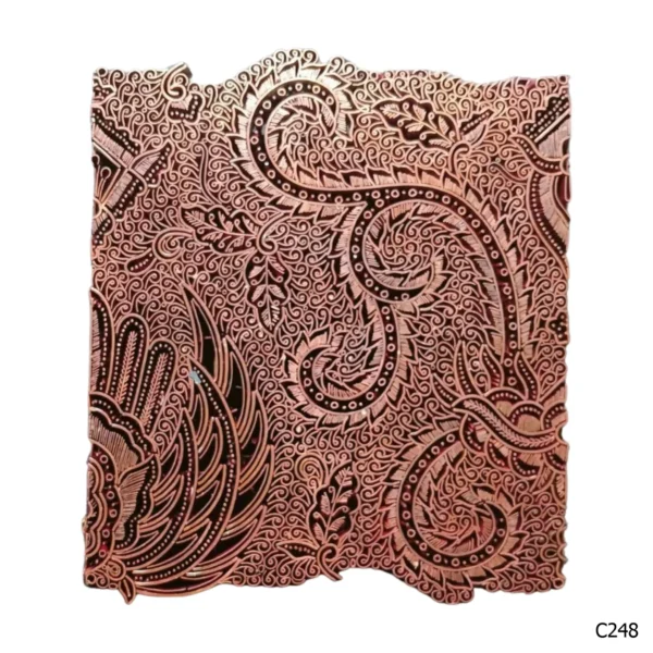 PESANAN PAJANGAN DEKORATIF CAP TEMBAGA ANTIK BATIK NYONYA INDO C241–C250 - Image 9