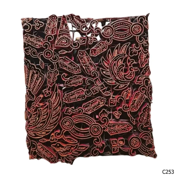 PESANAN PAJANGAN DEKORATIF CAP TEMBAGA ANTIK BATIK NYONYA INDO C251–C260 - Image 4