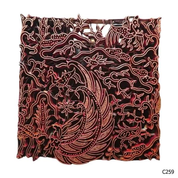 PESANAN PAJANGAN DEKORATIF CAP TEMBAGA ANTIK BATIK NYONYA INDO C251–C260 - Image 10