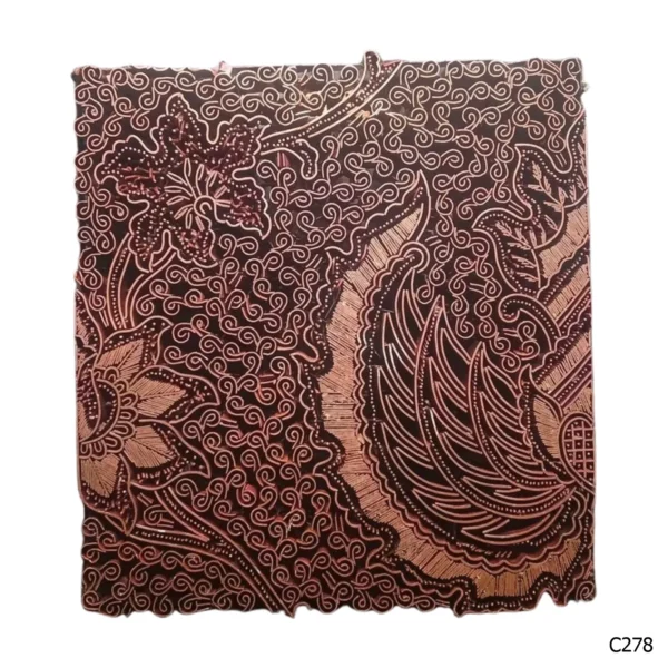PESANAN PAJANGAN DEKORATIF CAP TEMBAGA ANTIK BATIK NYONYA INDO C271–C280 - Image 9