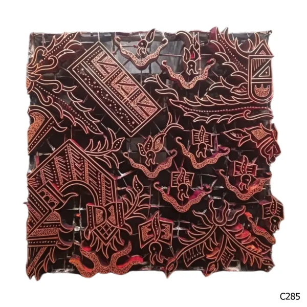PESANAN PAJANGAN DEKORATIF CAP TEMBAGA ANTIK BATIK NYONYA INDO C281–C290 - Image 6