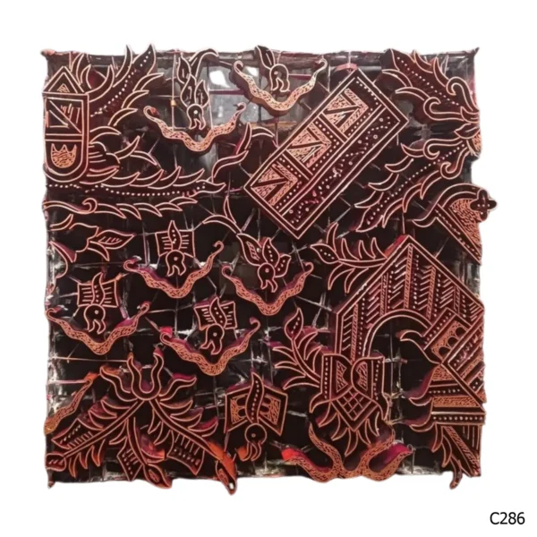 PESANAN PAJANGAN DEKORATIF CAP TEMBAGA ANTIK BATIK NYONYA INDO C281–C290 - Image 7