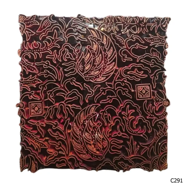PESANAN PAJANGAN DEKORATIF CAP TEMBAGA ANTIK BATIK NYONYA INDO C291–C300