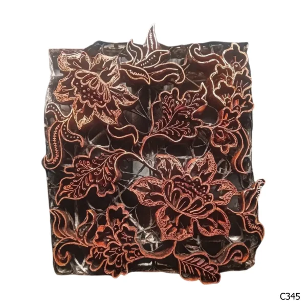 PESANAN PAJANGAN DEKORATIF CAP TEMBAGA ANTIK BATIK NYONYA INDO C341–C350 - Image 6
