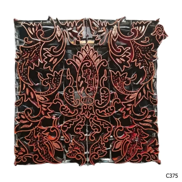 PESANAN PAJANGAN DEKORATIF CAP TEMBAGA ANTIK BATIK NYONYA INDO C371–C380 - Image 6