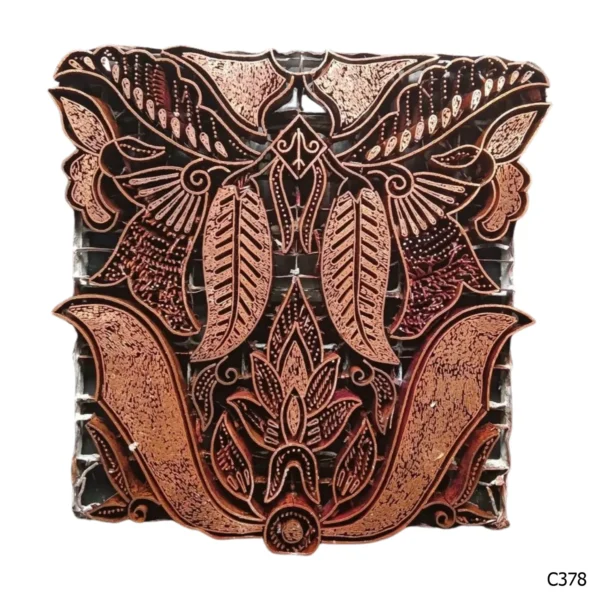 PESANAN PAJANGAN DEKORATIF CAP TEMBAGA ANTIK BATIK NYONYA INDO C371–C380 - Image 9