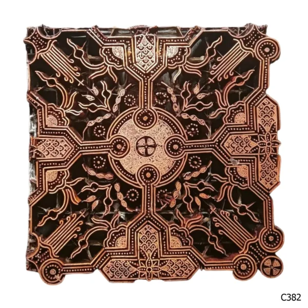 PESANAN PAJANGAN DEKORATIF CAP TEMBAGA ANTIK BATIK NYONYA INDO C381–C390 - Image 3