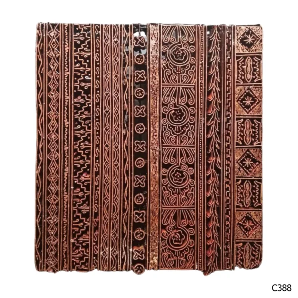 PESANAN PAJANGAN DEKORATIF CAP TEMBAGA ANTIK BATIK NYONYA INDO C381–C390 - Image 9