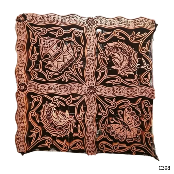 PESANAN PAJANGAN DEKORATIF CAP TEMBAGA ANTIK BATIK NYONYA INDO C391–C400 - Image 9