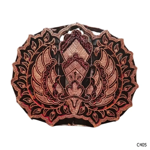 PESANAN PAJANGAN DEKORATIF CAP TEMBAGA ANTIK BATIK NYONYA INDO C401–C410 - Image 6