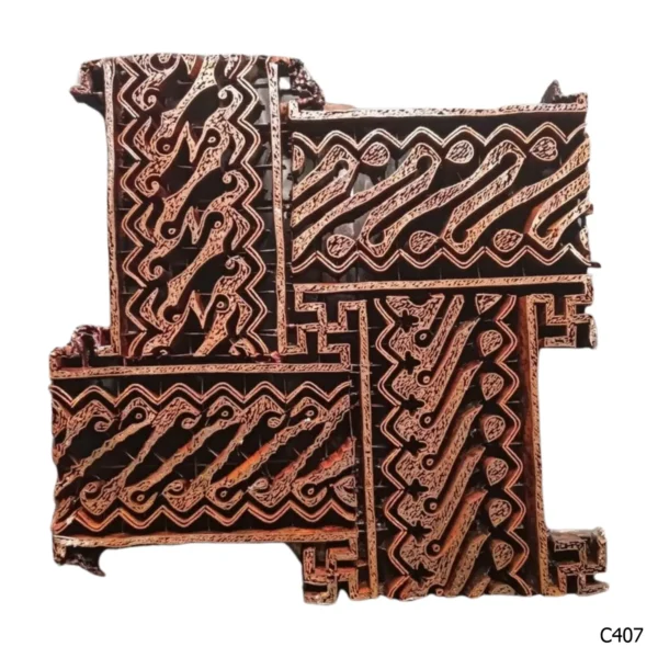 PESANAN PAJANGAN DEKORATIF CAP TEMBAGA ANTIK BATIK NYONYA INDO C401–C410 - Image 8