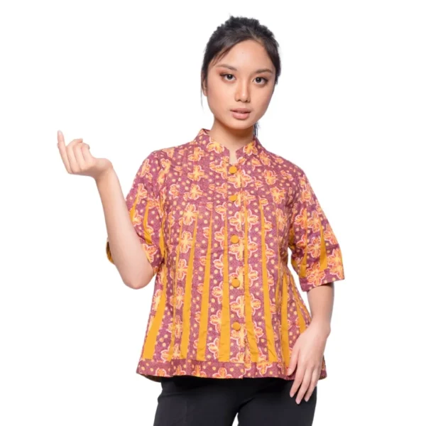 BATIK BLOUSE KATUN PATOLA KUNING LIMITED MISSELLE