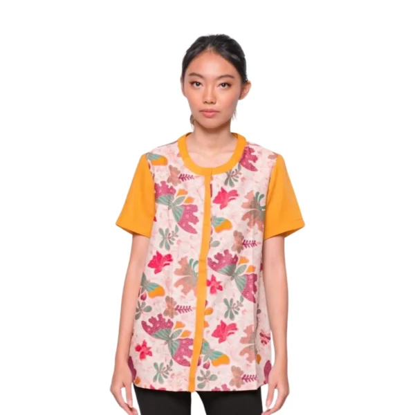 BATIK BLOUSE KATUN MOTIF TABURAN KUPU WARNA PINK, UNGU BIRU, KUNING, HIJAU, UNGU MERAH LIMITED MISSELLE - Image 3