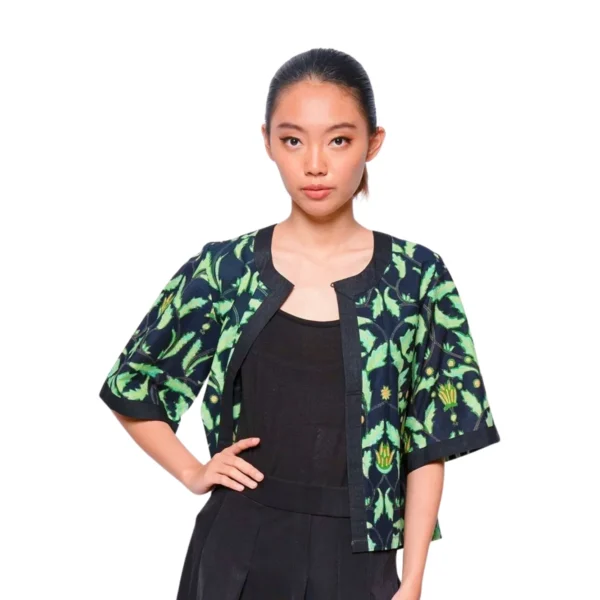 BATIK OUTER LUNG DAUN HIJAU HITAM, HIJAU MAROON, KUNING HIJAU, LIMITED MISSELLE